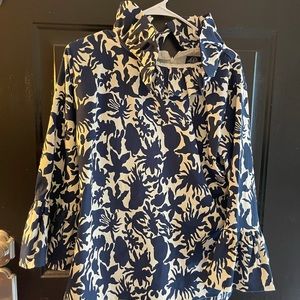 Elizabeth Wilson Designs ruffle neck, bell sleeve top